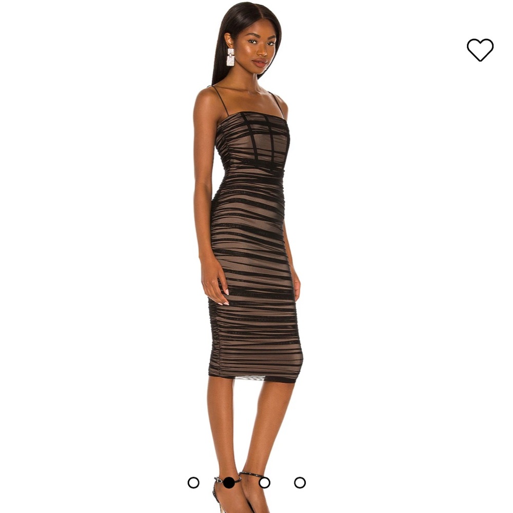 Nookie Black Mesh Mecca Midi Dress